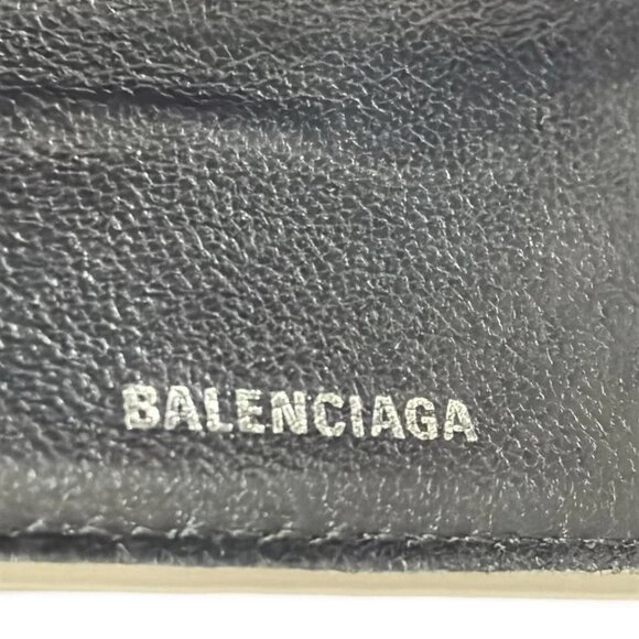 BALENCIAGA Cash Mini Wallet Brown Leather - Trifold Wallet 206-081525 - Picture 5 of 5